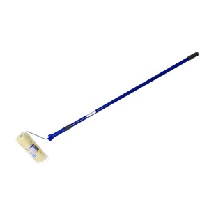 Rullo per facciate LUX 25 cm con asta telescopica blu, ideale per soffitti e pareti alte.