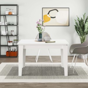 Tavolo allungabile da pranzo Megaron bianco 120x80 cm