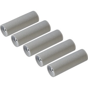 Confezione da 5 rulli per pittura LUX PRO, schiuma, grigio, 5 x 11 cm, per vernici a solvente.