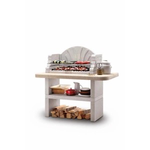 Barbecue a carbonella Palazzetti St Tropez griglia 76x40 cm in cemento