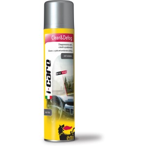 i-care Clean&Defog spray antiappannante per vetri e specchi auto.