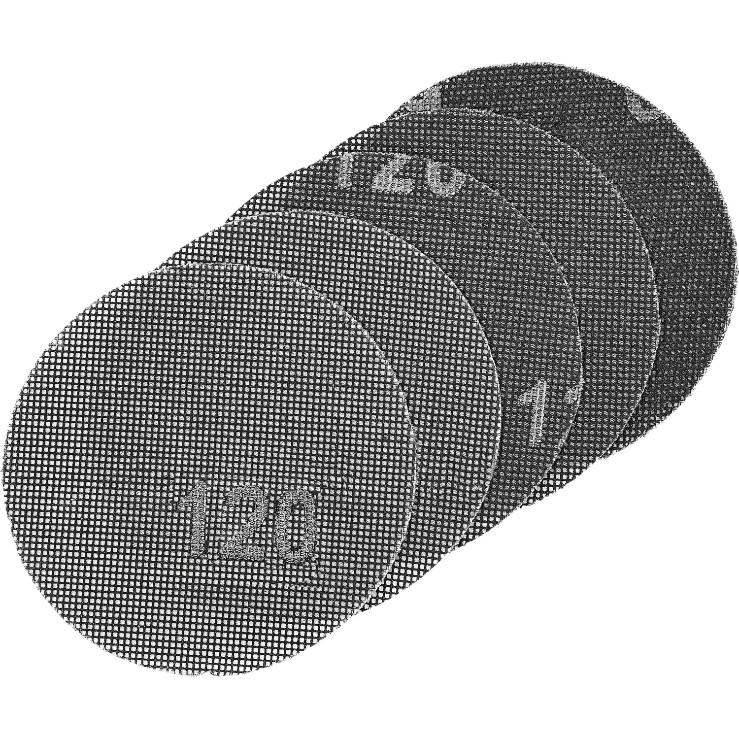 5 DISCHI ABRASIVI 150 Mm GRANA 180 PER LEVIGATRICI ROTO - ORBITALI 15 Fori E Fissaggio A Strappo 0438180 Fervi