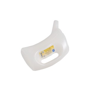 Brocca graduata LUX bianca da 1000 ml in plastica con scala e manico per lubrificanti.