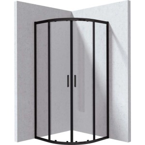 Cabina doccia semicircolare Zulueta Idrostile 800x1950 mm nero