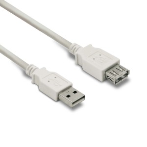 Cavo USB bianco (t.b.t.) per computer e dispositivi multimediali.