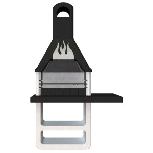 Barbecue in muratura Prometeo legna e carbonella griglia 67x40 cm