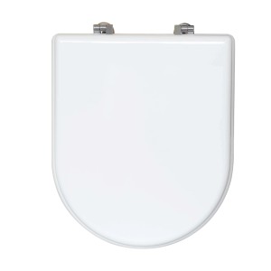 Copriwater ovale Esedra in mdf bianco