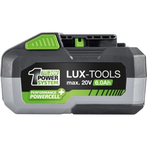 LUX 20 V Li-Ion Batteria 1 PowerSystem 6.0 Ah, batteria per utensili e attrezzature da giardino.