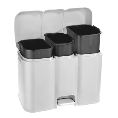 Pattumiera per raccolta differenziata con secchio Tontarelli Patty 34 l bianco