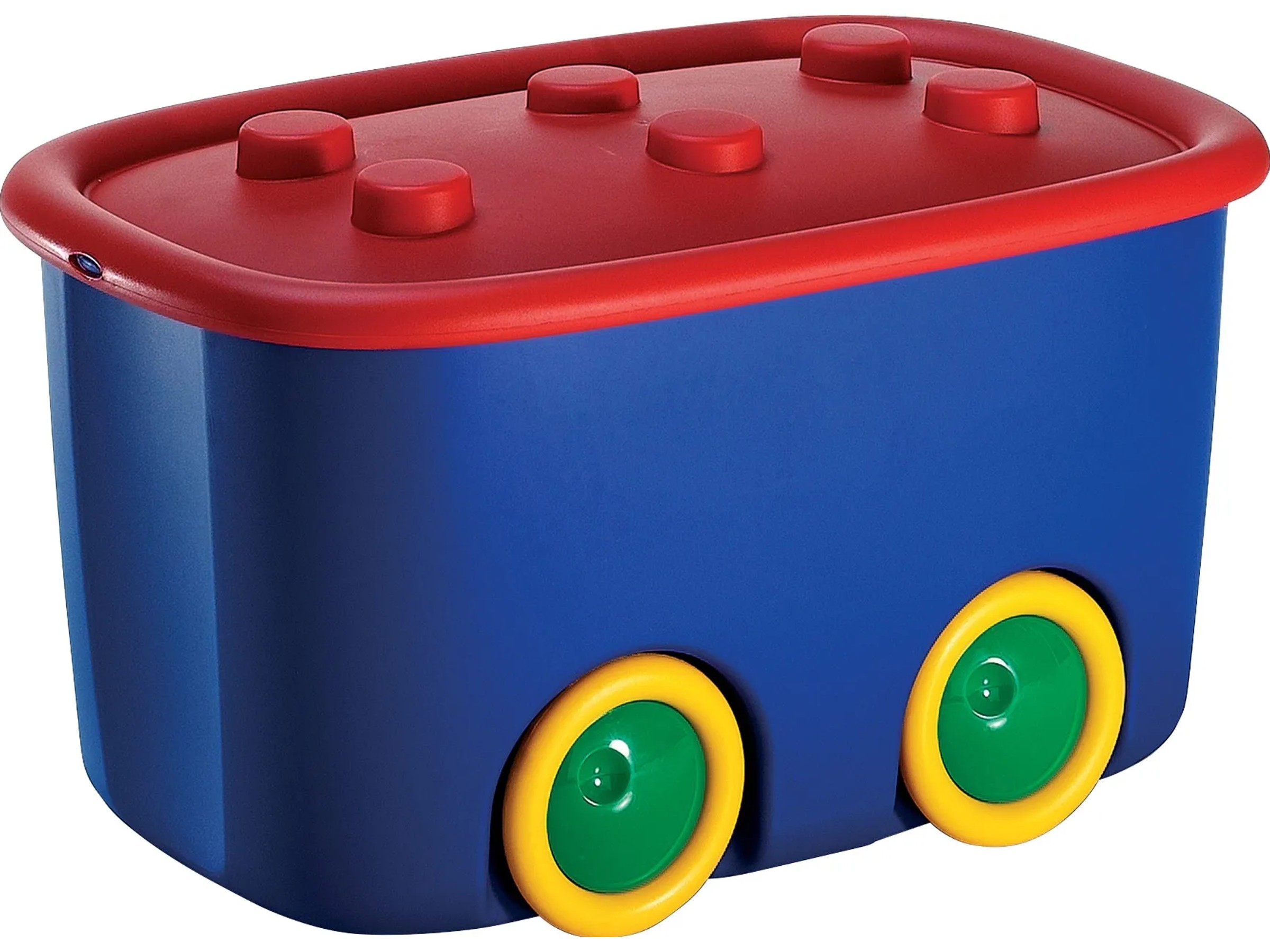 Baule Portagiocattoli Pieghevole Design Anatra Blu - Cassetta Per Giocattoli Con Coperchio In Velcro 38x45x60 Cm - 3