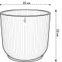 Elho Vaso per piante Vibes Fold, Ø 25 cm, rosa tenue, con motivo a coste. Ideale per piante da interno.