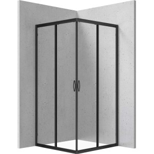 Cabina doccia quadrata Caimito Idrostile 900x1850 mm nero