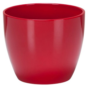 Scheurich vaso decorativo 920, Ø 13 cm, Energy Red. Vaso da fiori rotondo, rosso lucido per interni.
