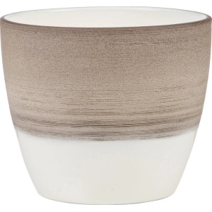 Scheurich vaso decorativo 950, Ø 19 cm, Espresso Cream, vaso in ceramica effetto graffiato.