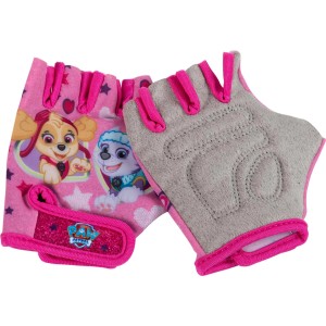 Guanti da bici rosa Paw Patrol per bambini.