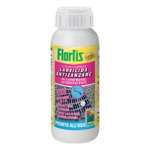 Flacone di Florlis Larvizid Antizanzare, larvicida zanzare.