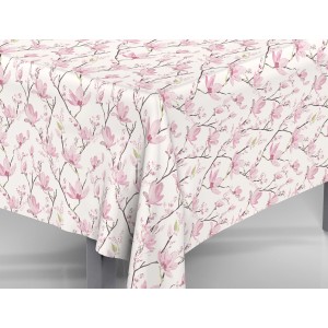 Tovaglia con motivo magnolia per tavolo da pranzo o da giardino.