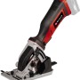 Einhell Power X-Change mini sega circolare a batteria TE-CS 18/89 Li Solo, rosso/nero, senza batteria.