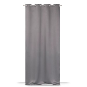 Tenda grigia con occhielli per un facile fissaggio. Ideale come protezione dalla vista.