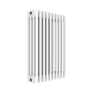 Radiatore bianco t.b.t. con elementi verticali.