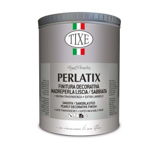 Barattolo di pittura effetto Perlatix di Tixe per decorazioni murali creative.