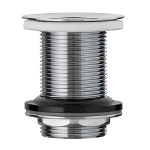 Sifone doccia cromato con filettatura e guarnizioni.