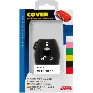 Coprichiave Mercedes 1, silicone, nero. Accessorio per la cura dell'auto.