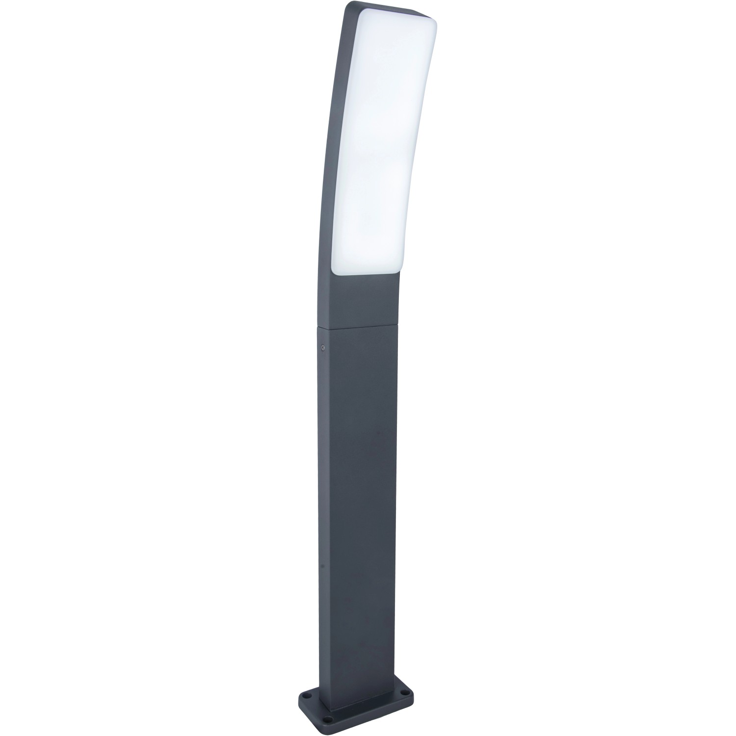 Moderna lampada da vialetto a LED Lutec Kira color antracite, alta 74 cm, per esterni.