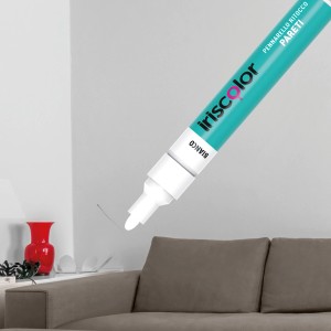 Pennarello di vernice bianca per ritocchi, adatto per pareti.