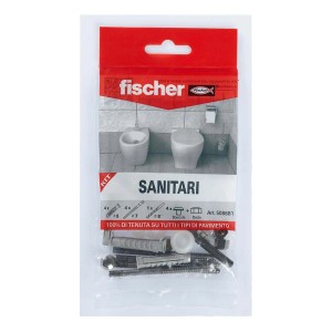 Kit di fissaggio sanitario t.b.t. per WC e bidet. Tasselli e viti per l'installazione.