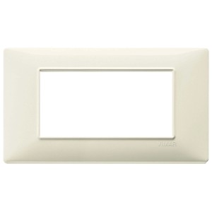 Placca t.b.t. per interruttori e prese color crema.