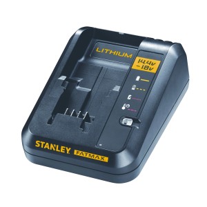 Caricabatterie rapido multivolt Stanley FatMax FMC692L per batterie da 14,4 V e 18 V.