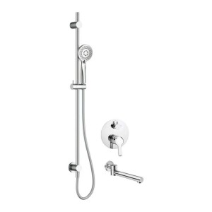 Set doccia incasso Idrostile Rodas con bocca erogazione cromo