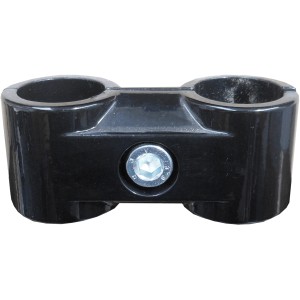 Connettore per tubi da cucina t.b.t. nero con vite per il montaggio della cucina.