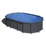 Piscina fuori terra ovale in acciaio antracite Gre 610x375 H 132 cm_2