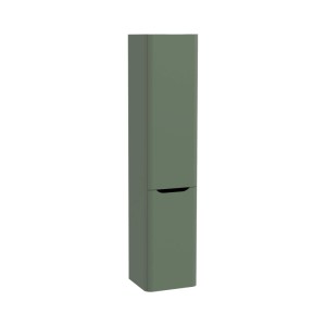 Mobile bagno colonna sospesa con portabiancheria Integra Round 40x180 cm verde