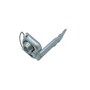 Giunto metallico color argento per tapparelle.