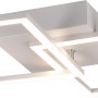 Plafoniera LED moderna e orientabile Trail in bianco opaco, 7 x 44,6 x 39,6 cm.