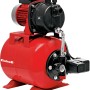 Einhell GC-WW 6538 Set: Elettropompa rossa con pressostato, manometro e serbatoio da 20 litri.