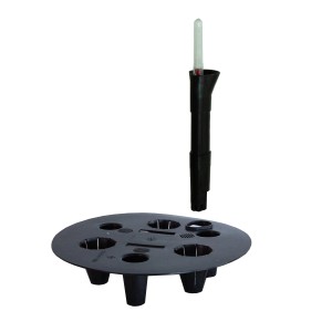 Inserto per vaso da fiori t.b.t. nero per Vasi per piante, con indicatore di irrigazione.