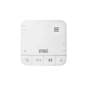 Primo piano del modulo citofonico t.b.t. bianco di Urmet.