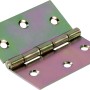 Cerniera squadrata zincata gialla, 70x70 mm, per collegamenti mobili.