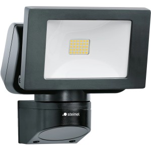 Faretto LED Steinel LS 150 nero per esterni, regolabile.