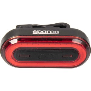 Luce bici t.b.t. di Sparco, fanale posteriore a LED rosso con clip.