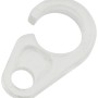 Gancio per tende t.b.t. in plastica trasparente.