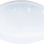 Plafoniera LED Eglo Totari-Z bianca e rotonda con effetto cristallo e funzione Zigbee.
