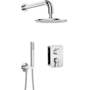Set doccia incasso Idrostile Limonar con box e soffione 42 mm cromo lucido