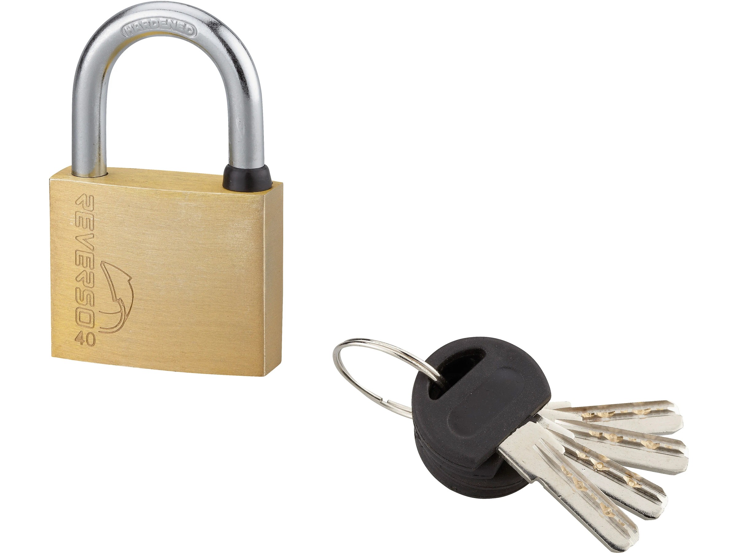 Lucchetto Ad Arco Lungo 40mm Con 3 Chiavi - Acciaio Resistente Per Esterni, Cancelli E Armadietti