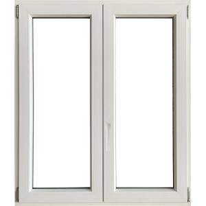 Finestra in PVC bianca a due ante per la tua casa.