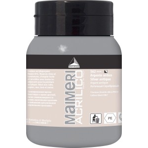 Barattolo di colore acrilico grigio "Argento Antico" di Maimeri.